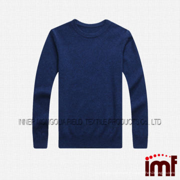 Pull en tissu 100% cachemire à col ras du cou personnalisé de couleur unie pour hommes